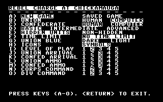 Rebel Charge At Chickamauga screenshot 3 for Commodore 64